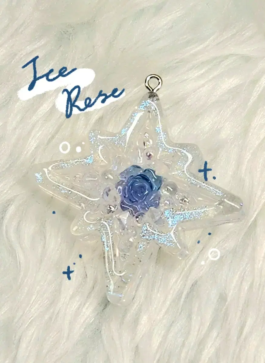 레진 키링 { Ice Rose }